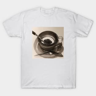 Coffee Since Monochrome Pointillism Vintage Cup T-Shirt
